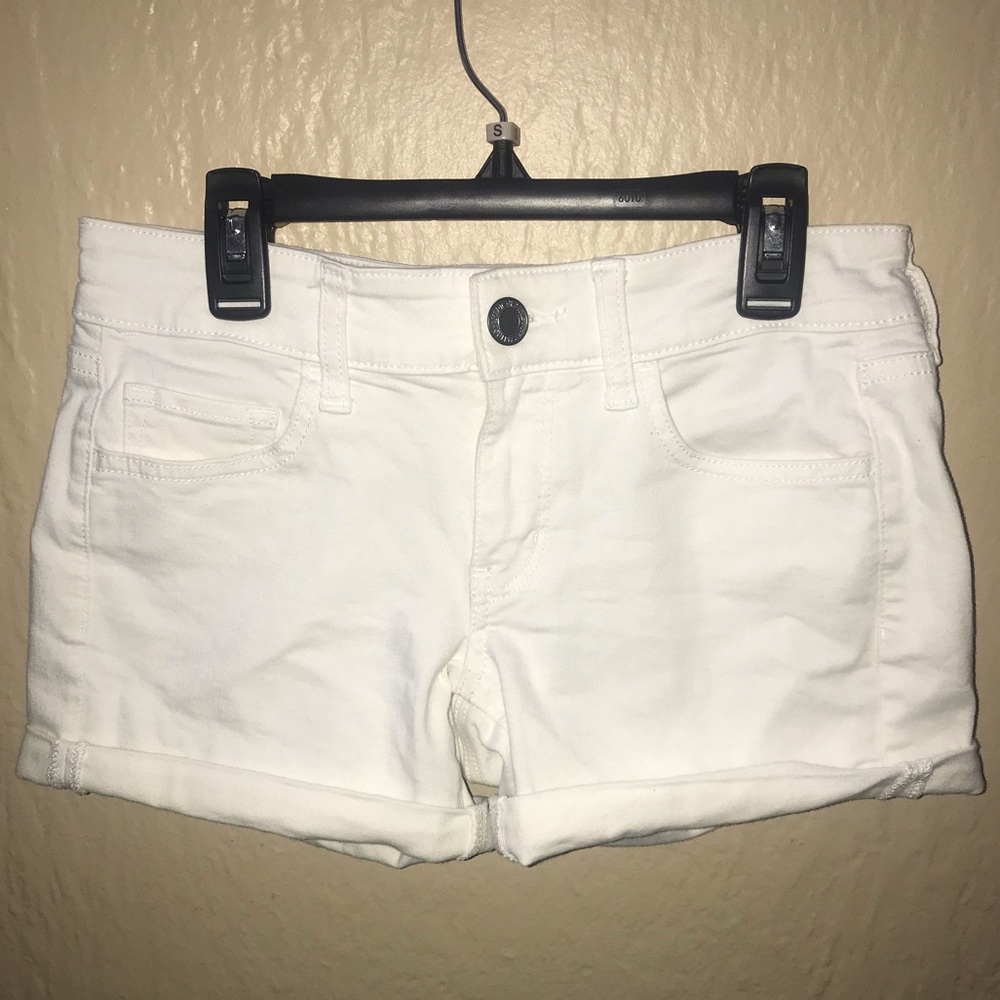 American Eagle white jean shorts